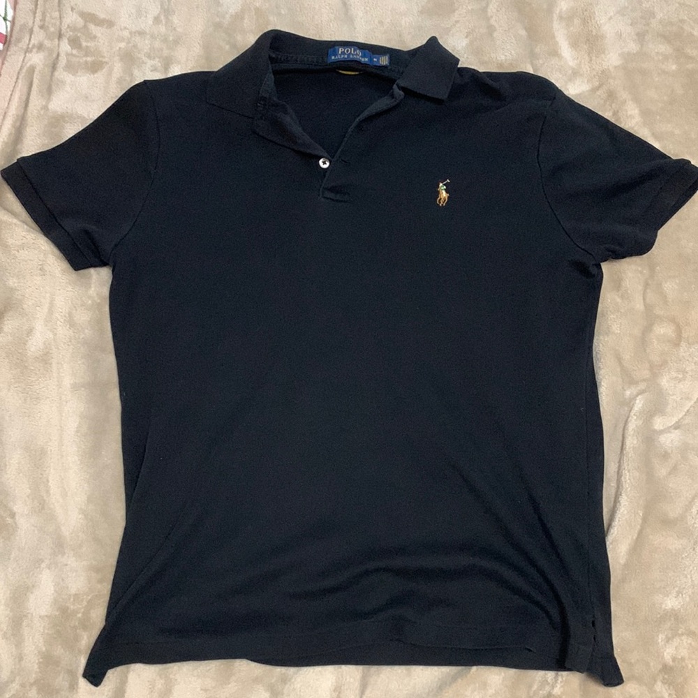 Custom Slim Fit Black Ralph Lauren Polo.